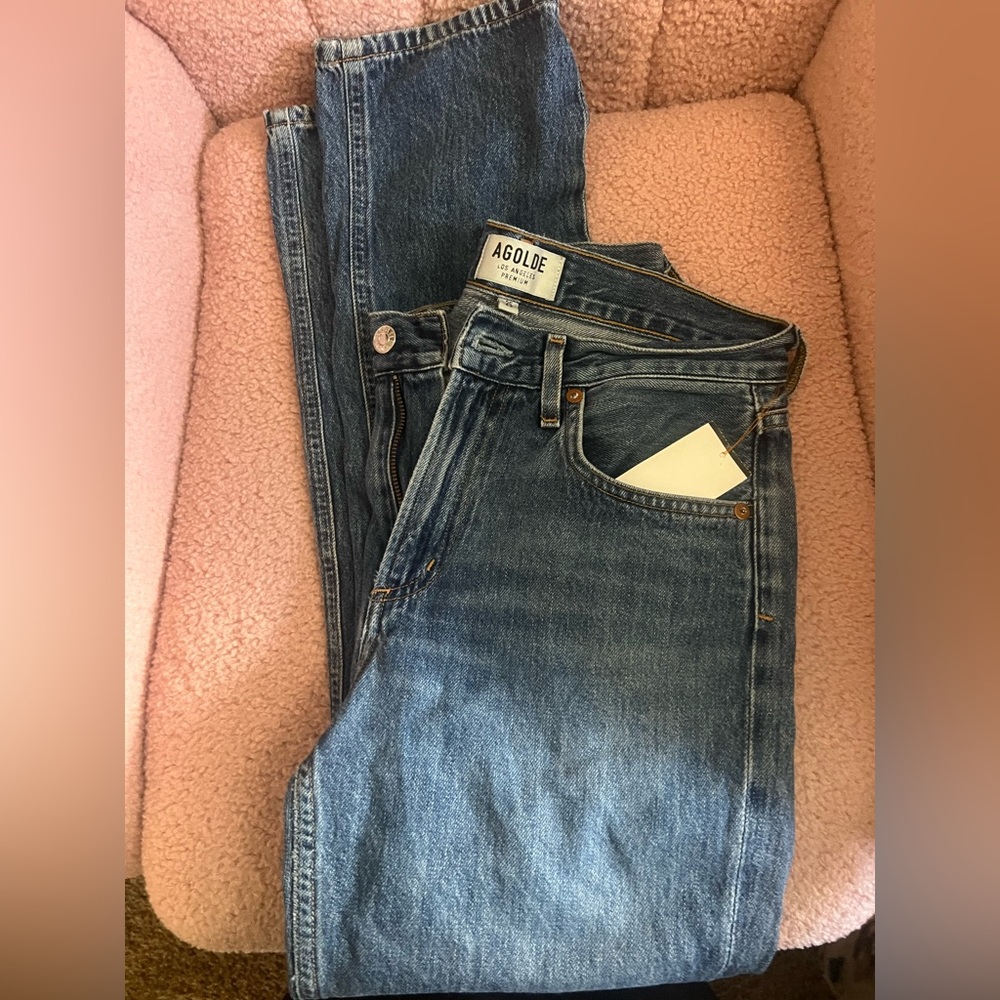 Agolde Women's Ankle Crop Jeans - Medium Blue Denim